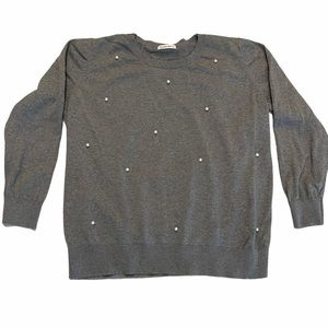 MAYBERRYS Pearl Gray Pullover Sweater Size 2XL